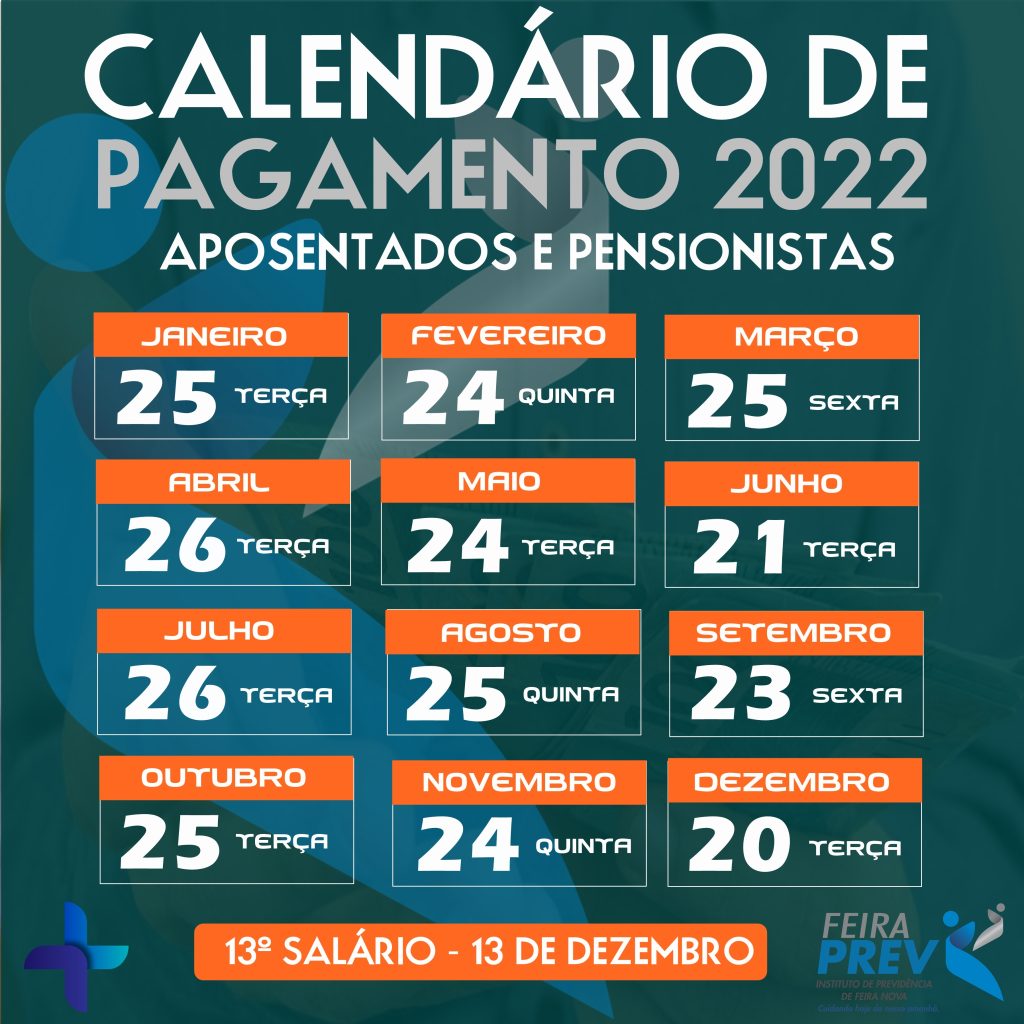 Calendário De Pagamentos Feiraprev 3565